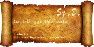 Szilágyi Dévald névjegykártya